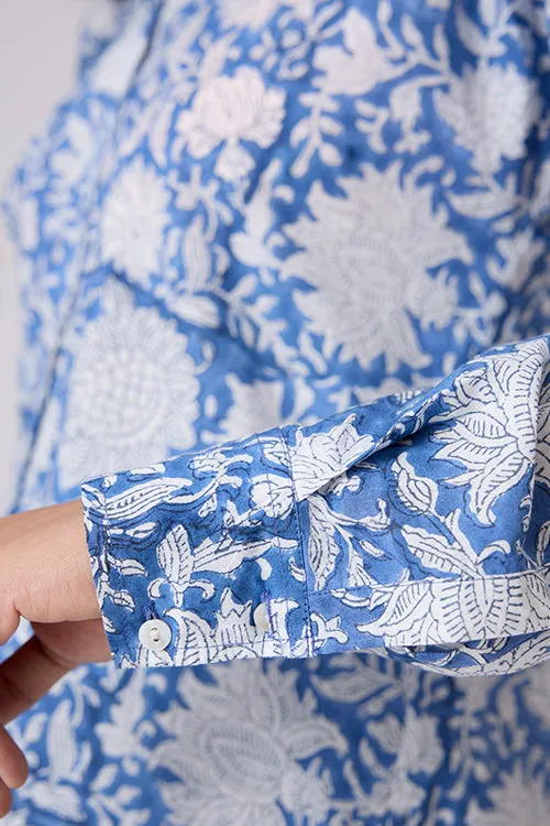 Okhai "Rainburst" Handblock Printed Pure Cotton Shirt
