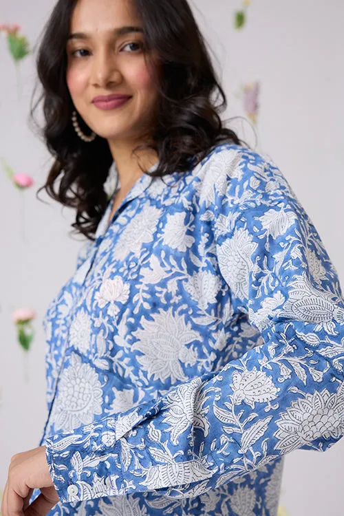 Okhai "Rainburst" Handblock Printed Pure Cotton Shirt