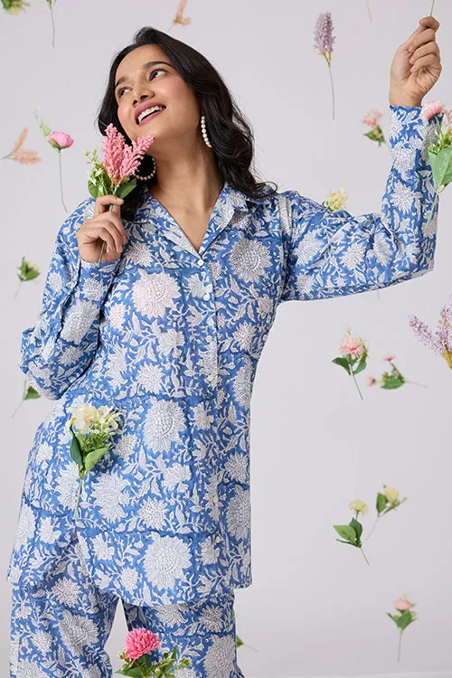 Okhai "Rainburst" Handblock Printed Pure Cotton Shirt