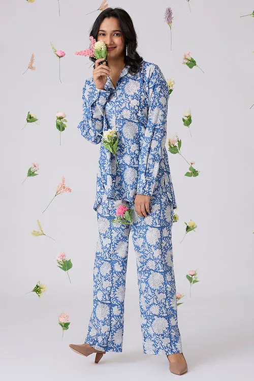 Okhai "Rainburst" Handblock Printed Pure Cotton Shirt