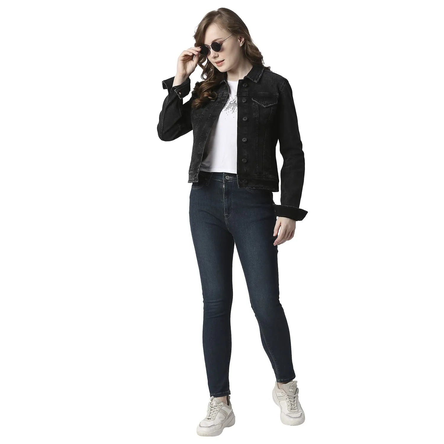 Pepe Jeans Women's A-Line Coat (PL402191Q01_Classic Black Used_L)