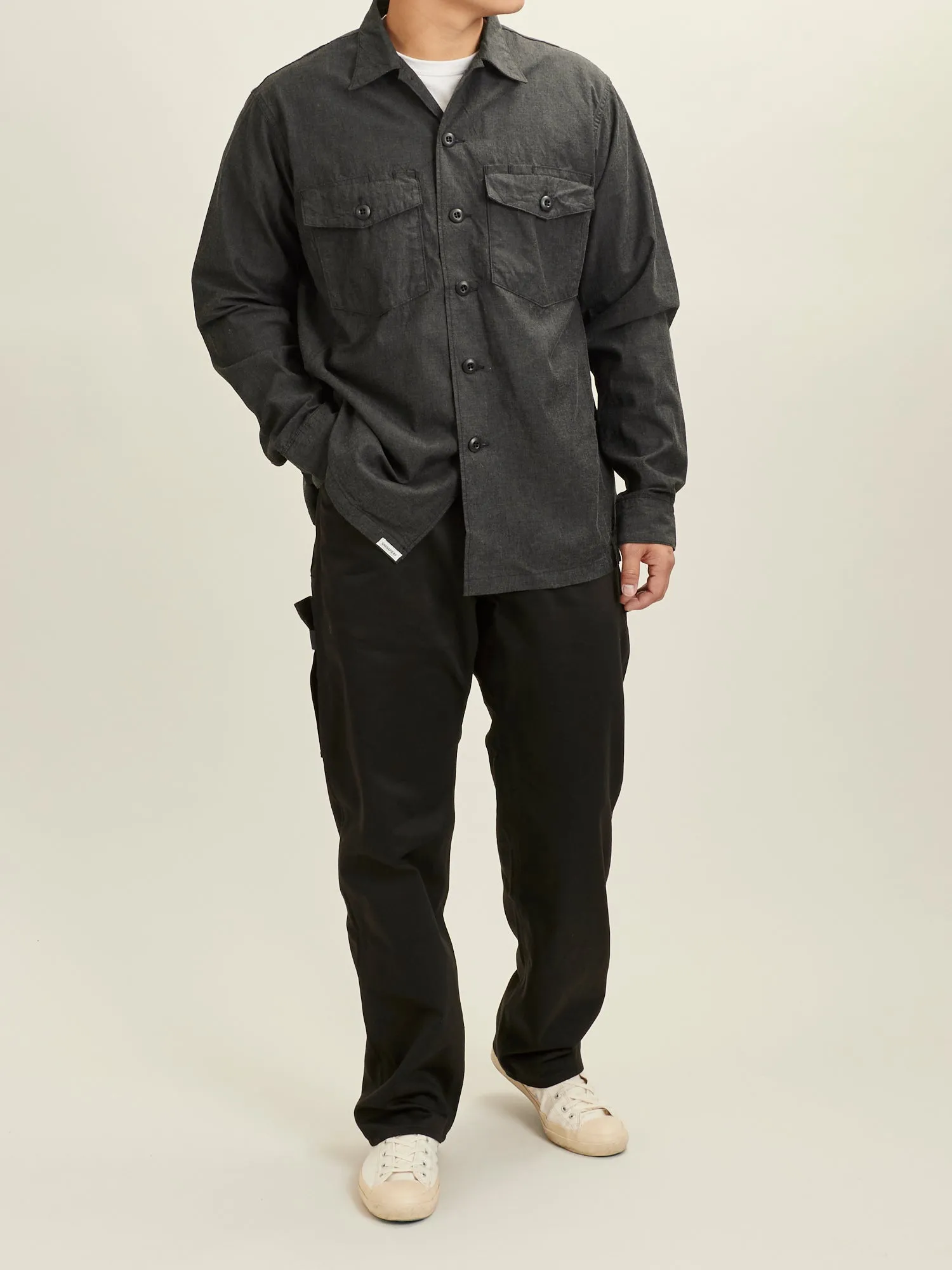 Pruner Pants in Black Military Satin