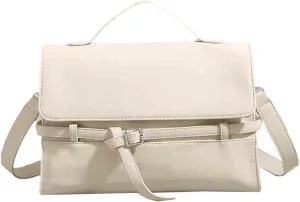 PU Leather Belted Top-handle Satchel Shoulder Bags Vintage Work Tote Purses for Women 2025 Crossbody Handbags Hobo Bag