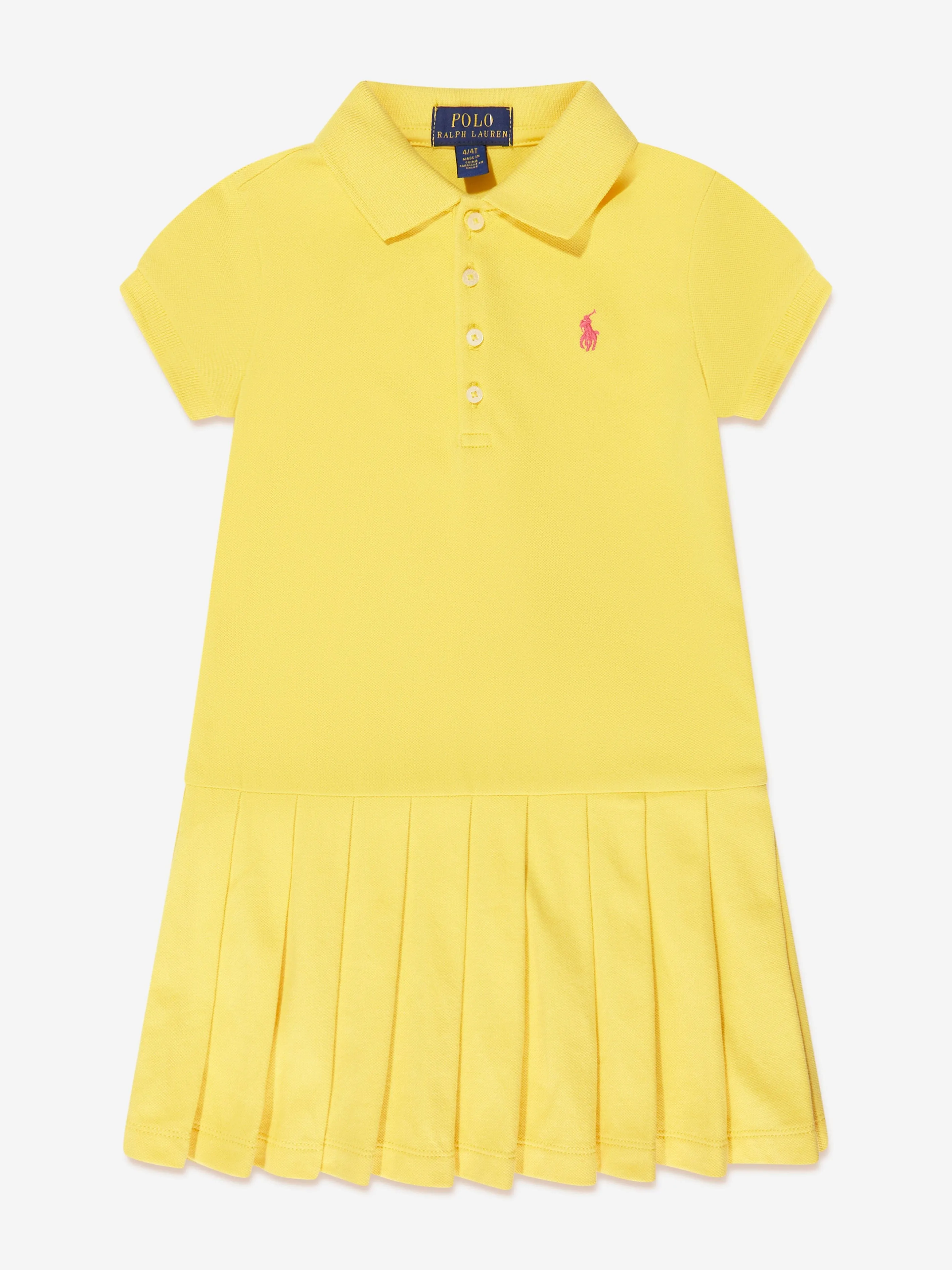 Ralph Lauren Girls Polo Dress in Yellow