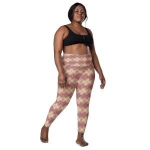 Recursia Argyle Rewired I Leggings With Pockets In Pink