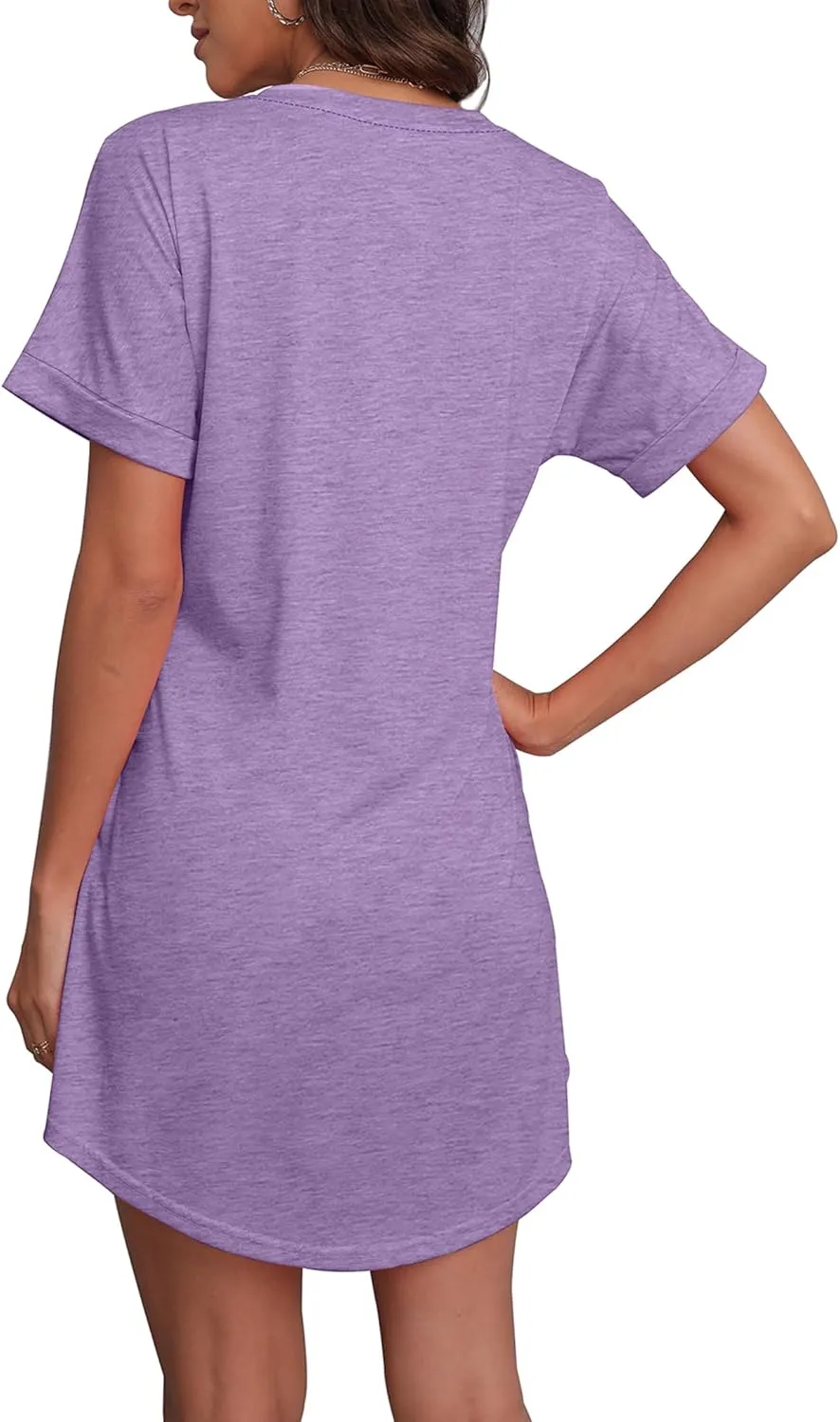 SAMPEEL Summer Dresses for Women Short Sleeve with Pockets T Shirt with Pockets