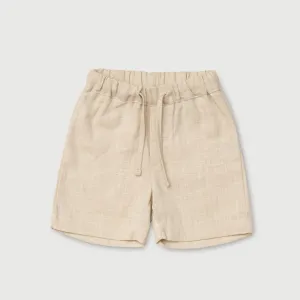 Short Linen Pants - Beige