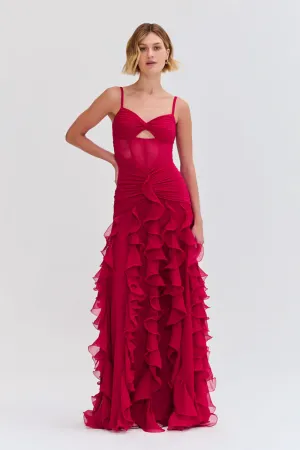 SILK PLISSE MAXI DRESS
