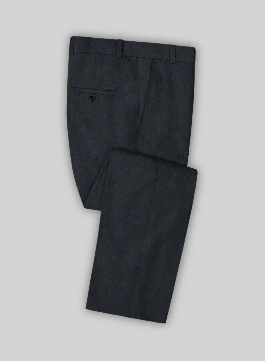 Solbiati Art Du Lin Deep Blue Linen Pants