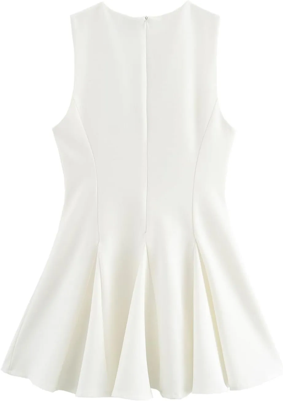 Summer Strapless Mini Dress for Women Ruffles Slim A-line Evening Party Dresses