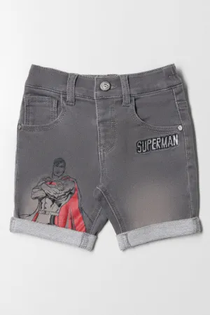 Superman Denim Short Grey