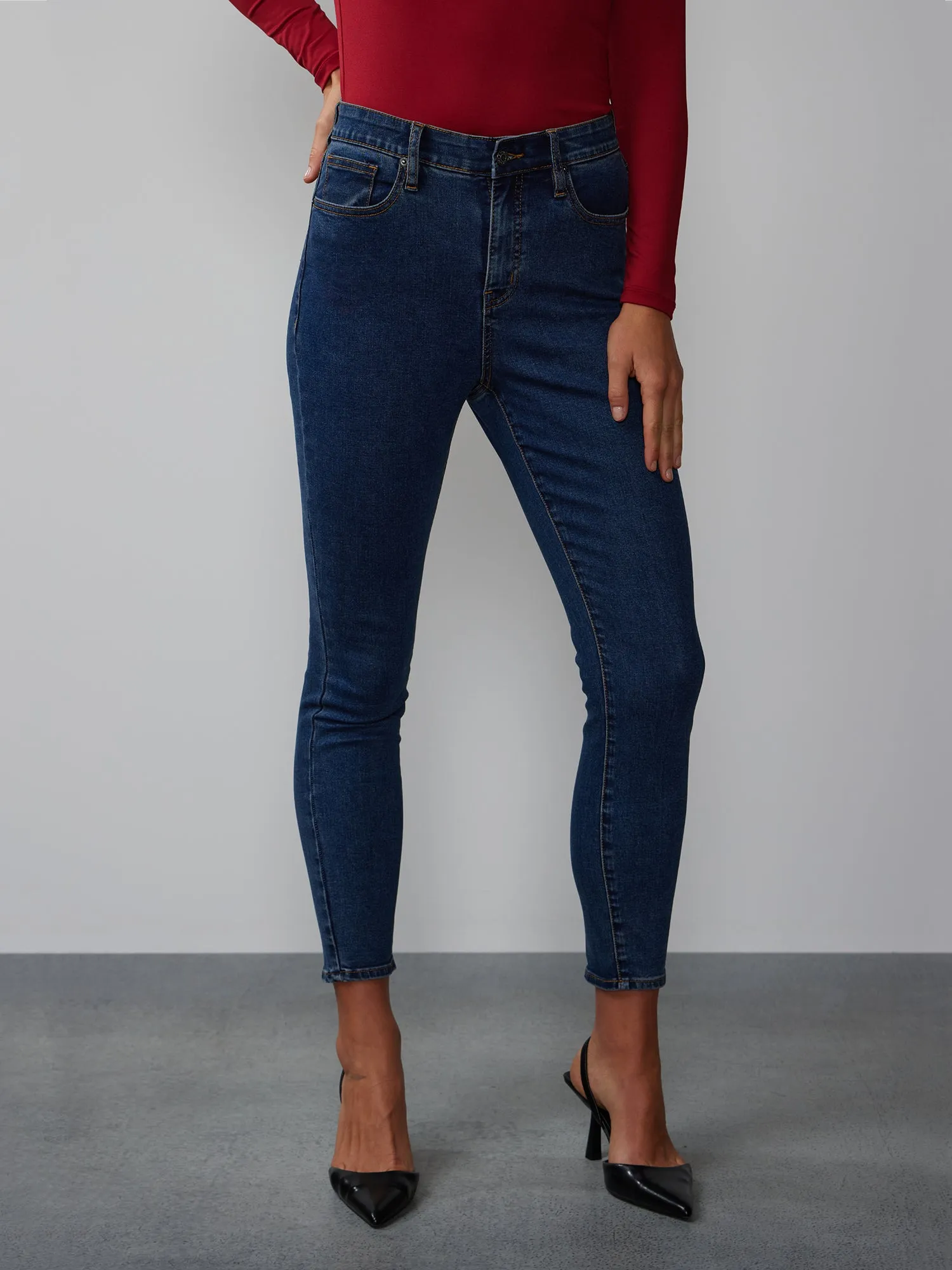 Tall Curvy Ultra High Rise Ankle Skinny Jean - Dark Wash