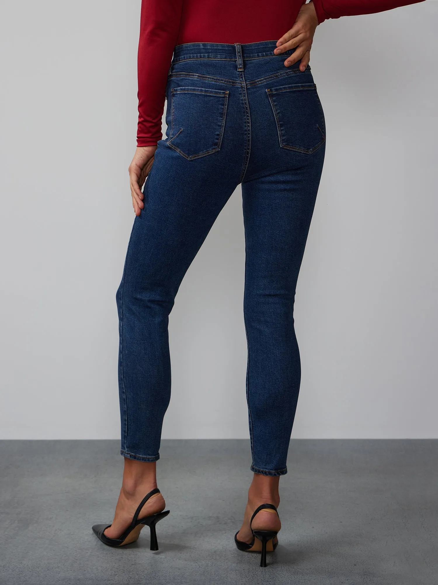 Tall Curvy Ultra High Rise Ankle Skinny Jean - Dark Wash