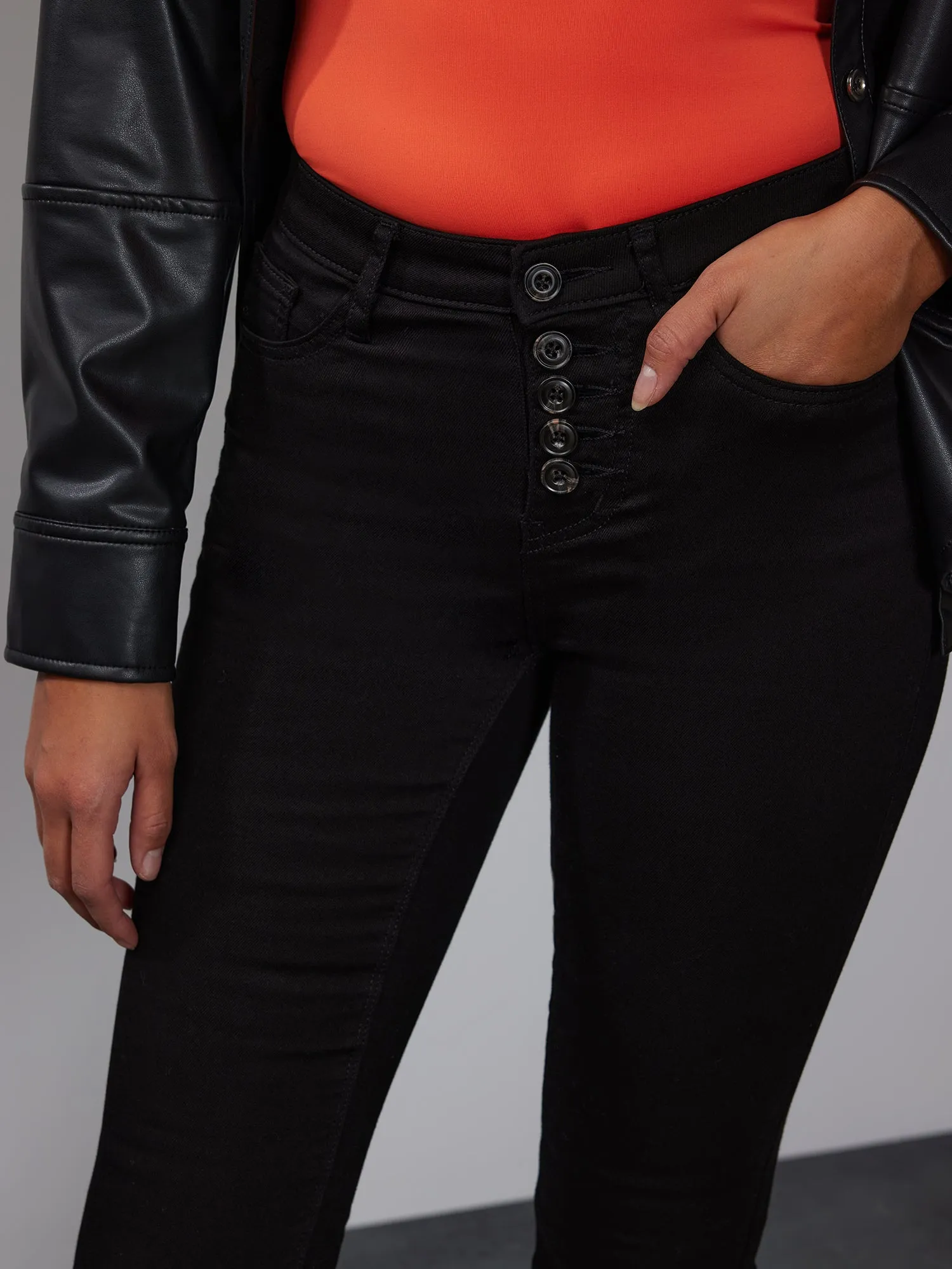 Tall High Rise Button Fly Bootcut Jeans