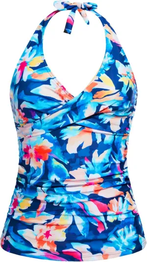 Tempt Me Womens Tankini Top Halter Tummy Control Swim Tops Only Twist Front V Neck Bathing Suit No Bottom