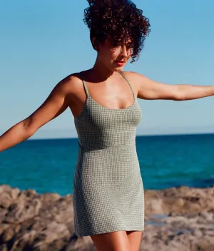 The Amalfi Swim Dress - Houndstooth - Seagrass - Classic