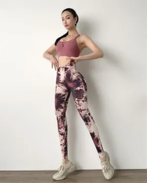 Tie Dye Vibes High Waist Yoga Leggings