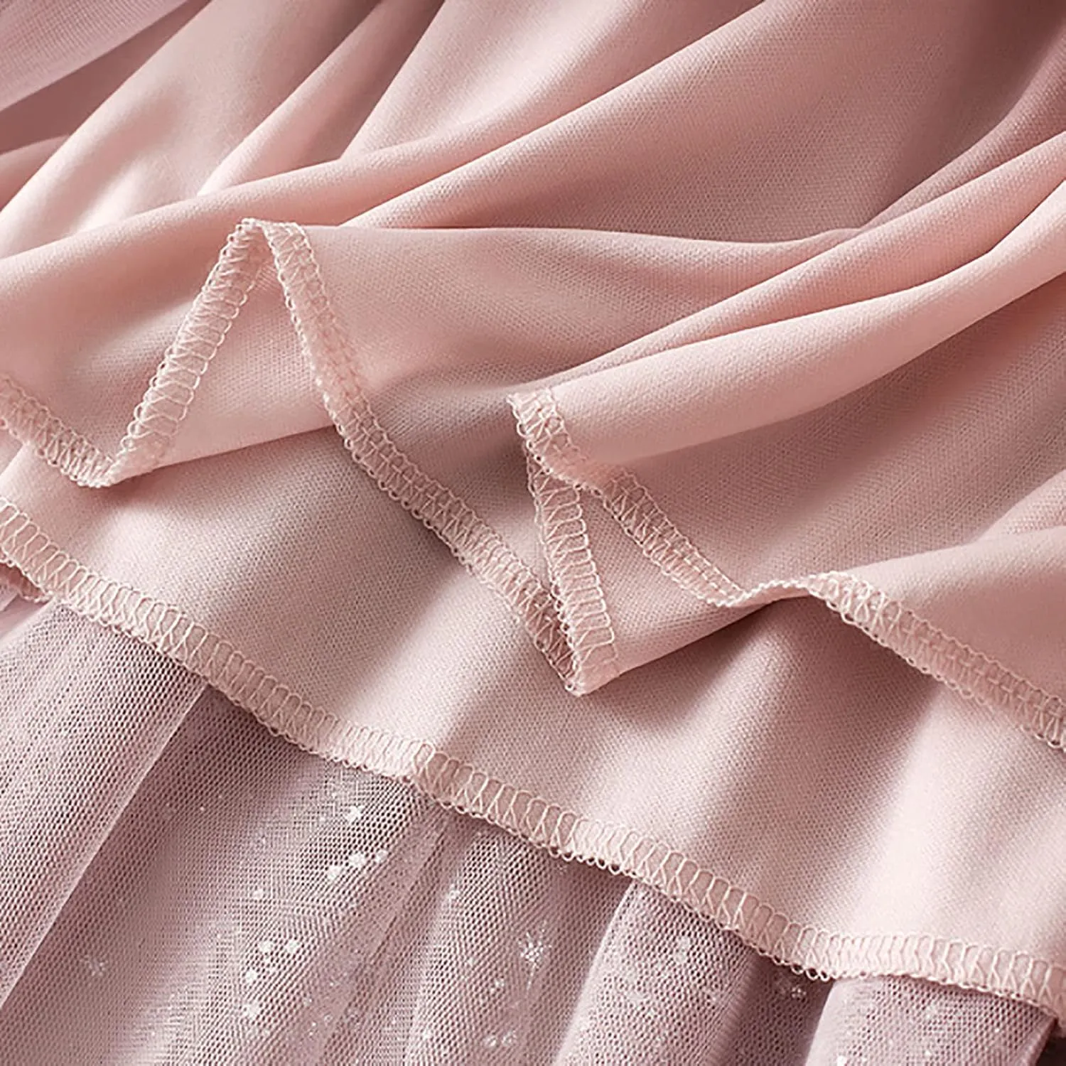 Tulle Skirt for Women Dressy Flowy High Waist Pleated Swing A-Line Skirts Summer Cute Mesh Irregular Hem Midi Skirts