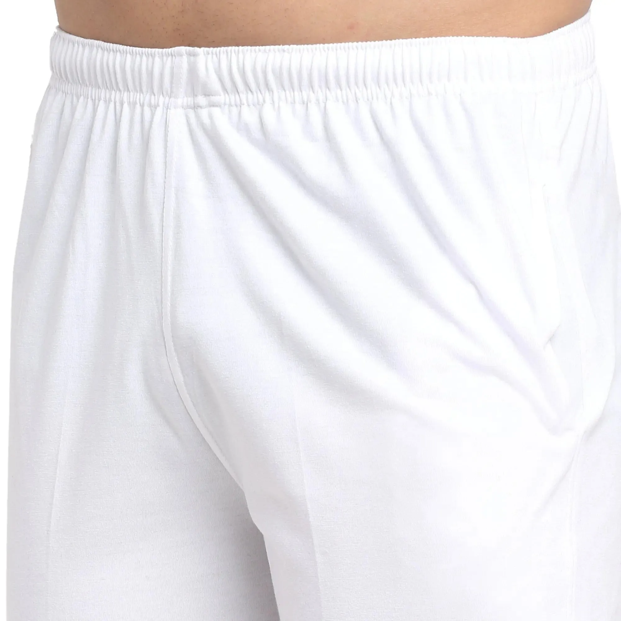 Vimal Jonney White Cotton Trackpant For Men's