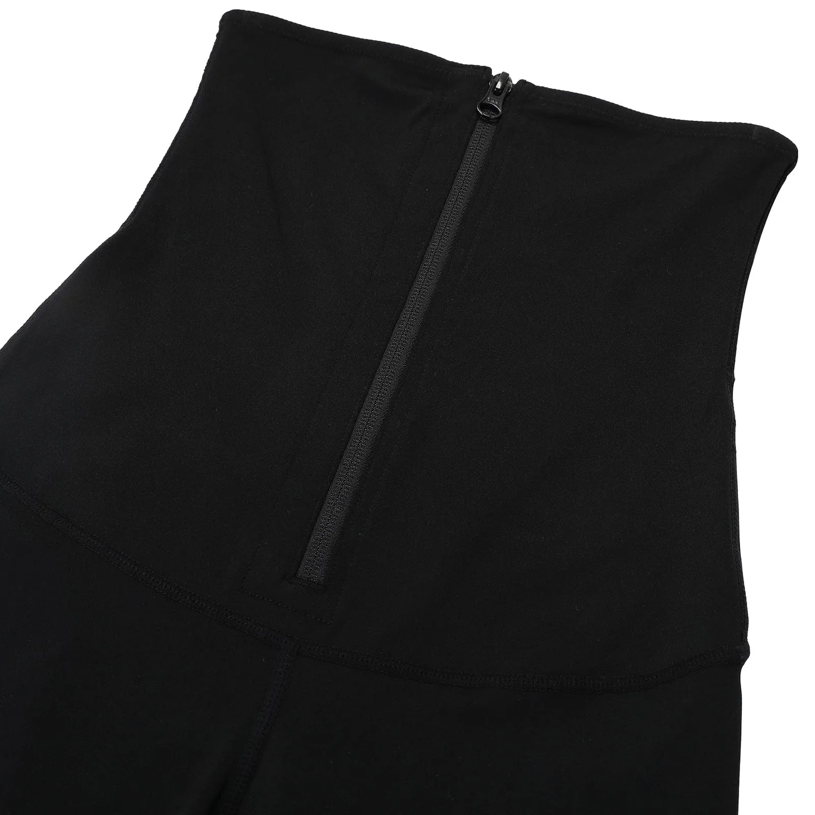 Wholesale Black Waist Trainer 2-In-1 Leggings With Zipping Hourglass Figure