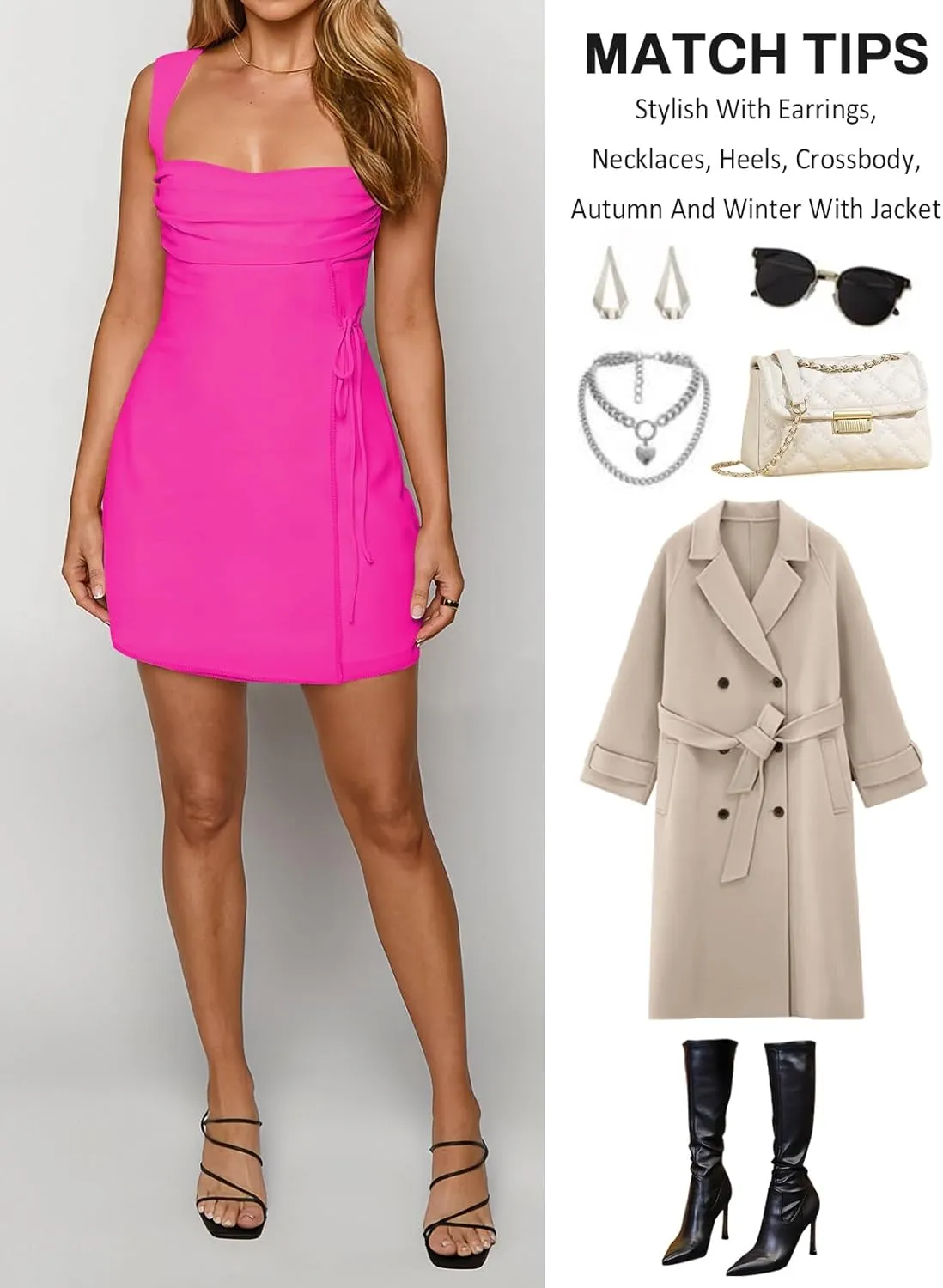 Women's Sexy Ruched Mesh Midi Short Dresses for Women Square Neck Fitted Elegant Club Party Cocktail Dress