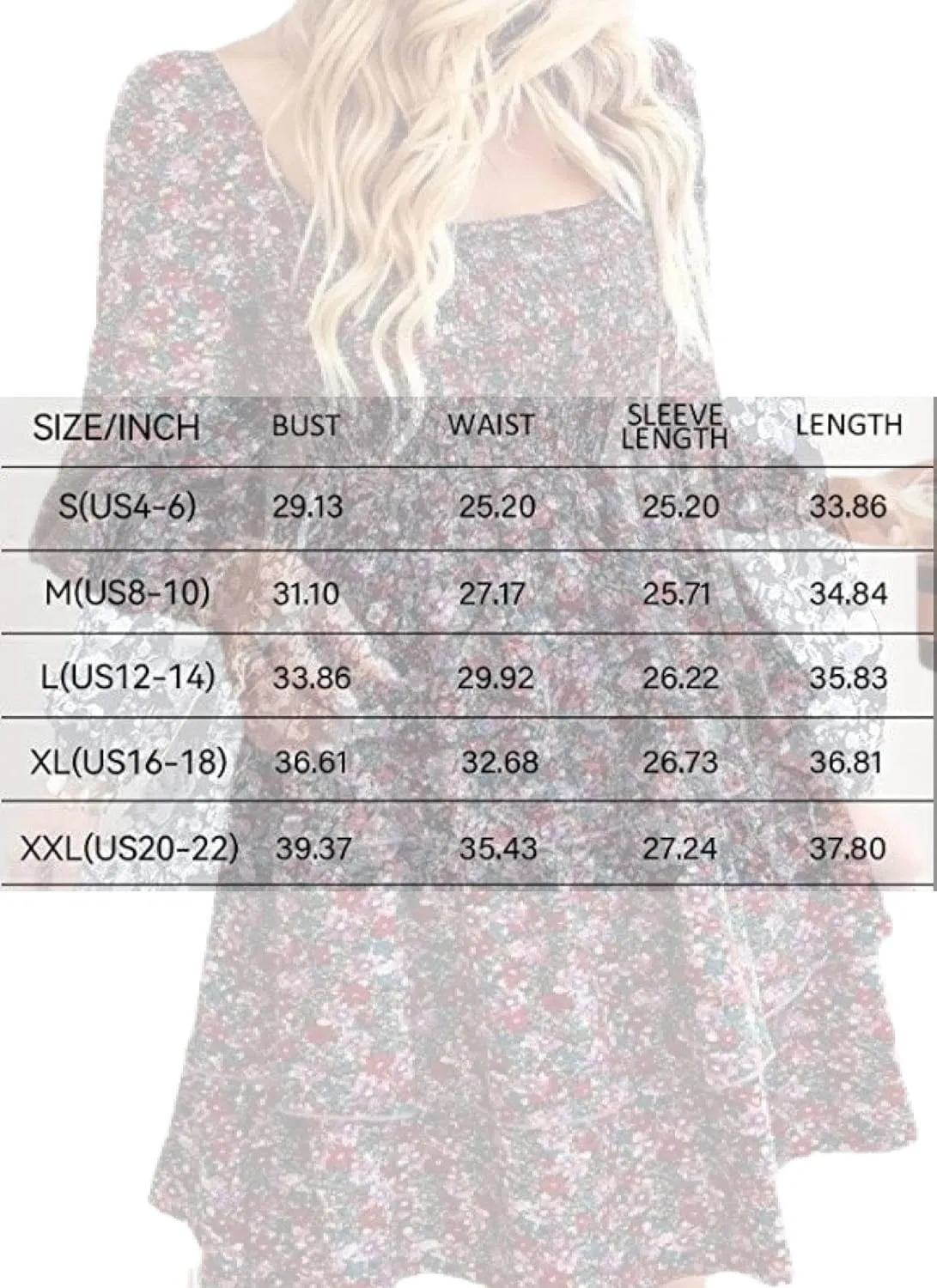 Womens Square Neck Smocked Dresses 2025 Summer Long Sleeve Floral Print Mini Ruffle Trim Dress Boho Wedding Guest Dress