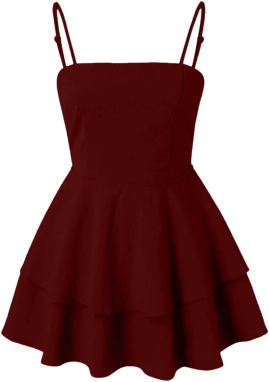 Womens Summer Sleeveless Mini Dress Sexy Backless Spaghetti Strap Ruffle Beach Dresses Trendy Casual A Line Dress