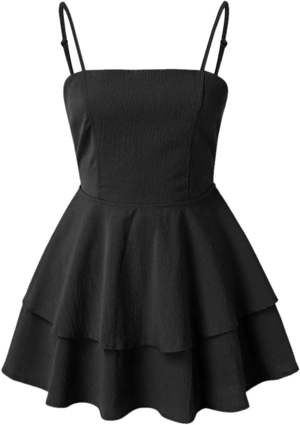 Womens Summer Sleeveless Mini Dress Sexy Backless Spaghetti Strap Ruffle Beach Dresses Trendy Casual A Line Dress