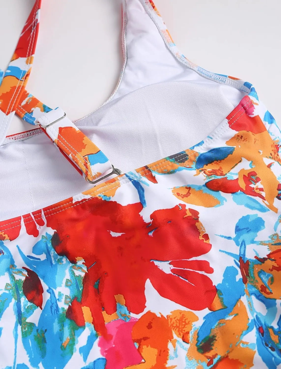 ZAFUL One Piece Swimsuits for Women Tummy Control Swim Dresses Basic Swimdress Knottable Skirt Bathing Suit