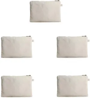 Zipper Pouch Storage Bag Simple and Stylish Women's Cosmetic and Travel Bag (Beige-basic-5)