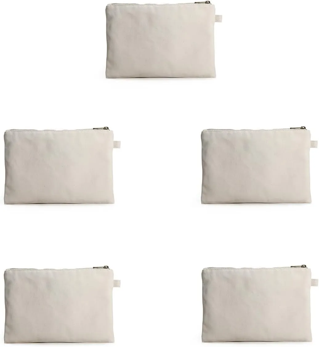 Zipper Pouch Storage Bag Simple and Stylish Women's Cosmetic and Travel Bag (Beige-basic-5)